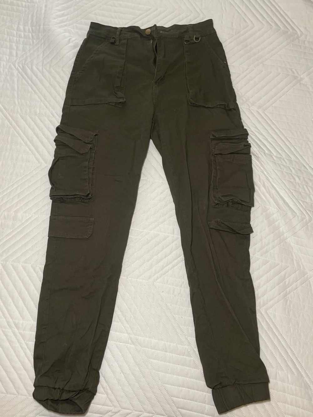 FASHIONNOVA Olive Green Cargo Pants